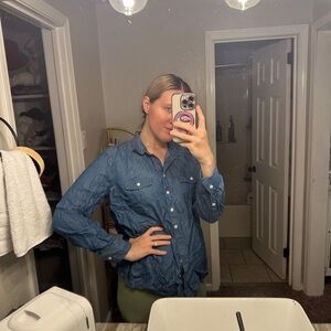 Blue Button-Up Shirt
